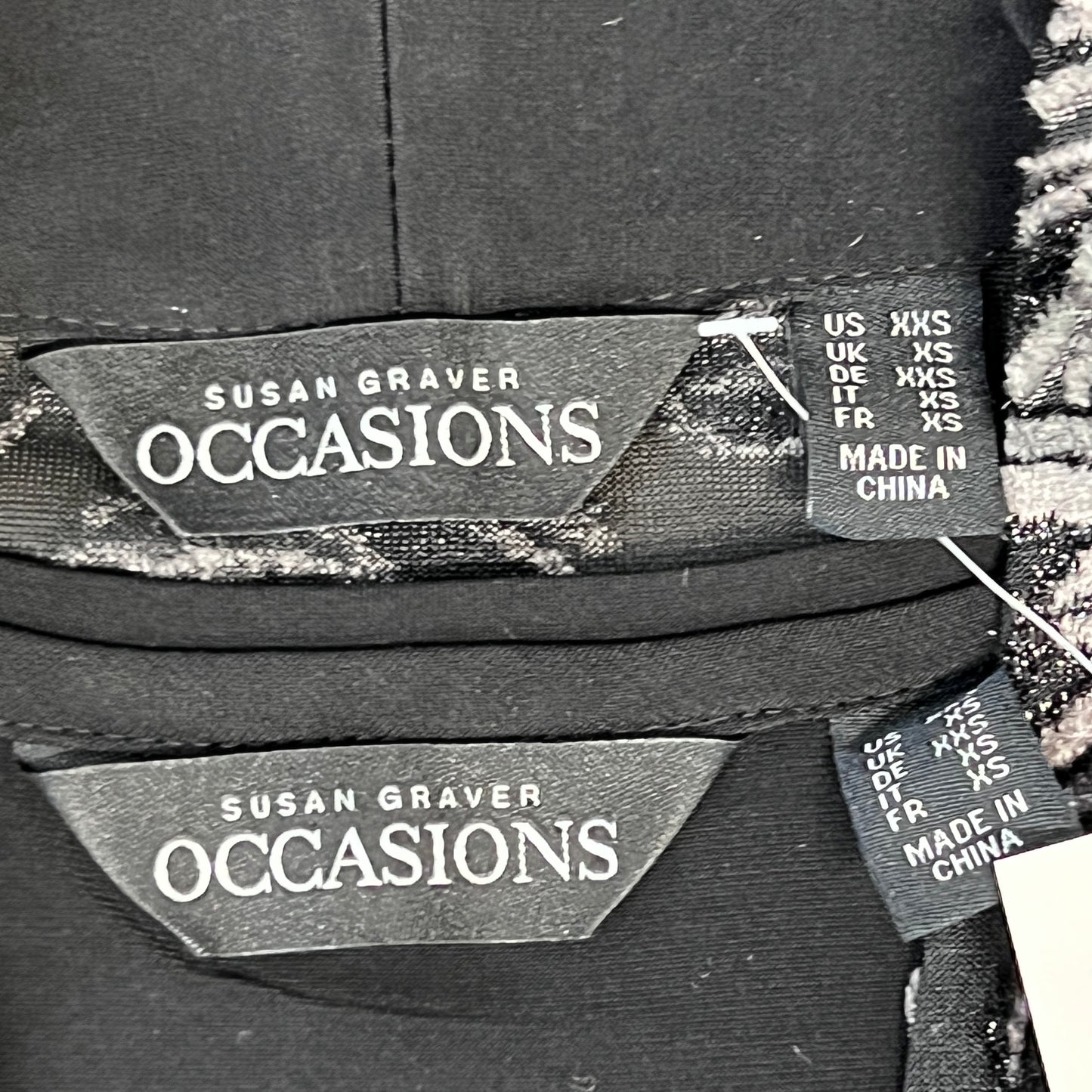 SUSAN GRAVER Knit Cardigan & Tank Set Women's Sz XXS Grey / Black A384258F19154 (New)