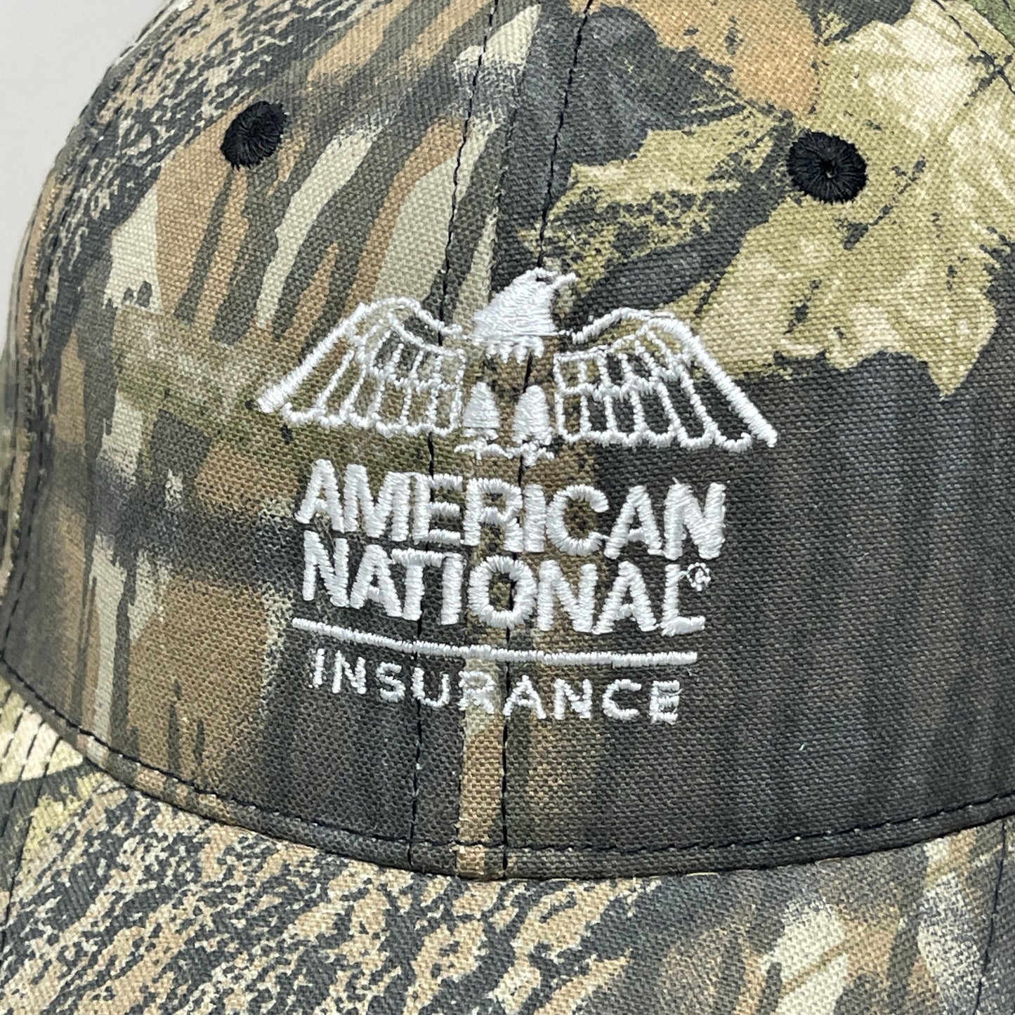 AMERICAN NATIONAL INSURANCE Mossy Oak Cap / Hat Adjustable One Size Camo (New)