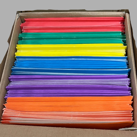 ZA@ BIGBOX Two-Pocket Folders Case of 144 (6 Colors) Blue, Red, Yellow, etc. BBFLDR-A (New)