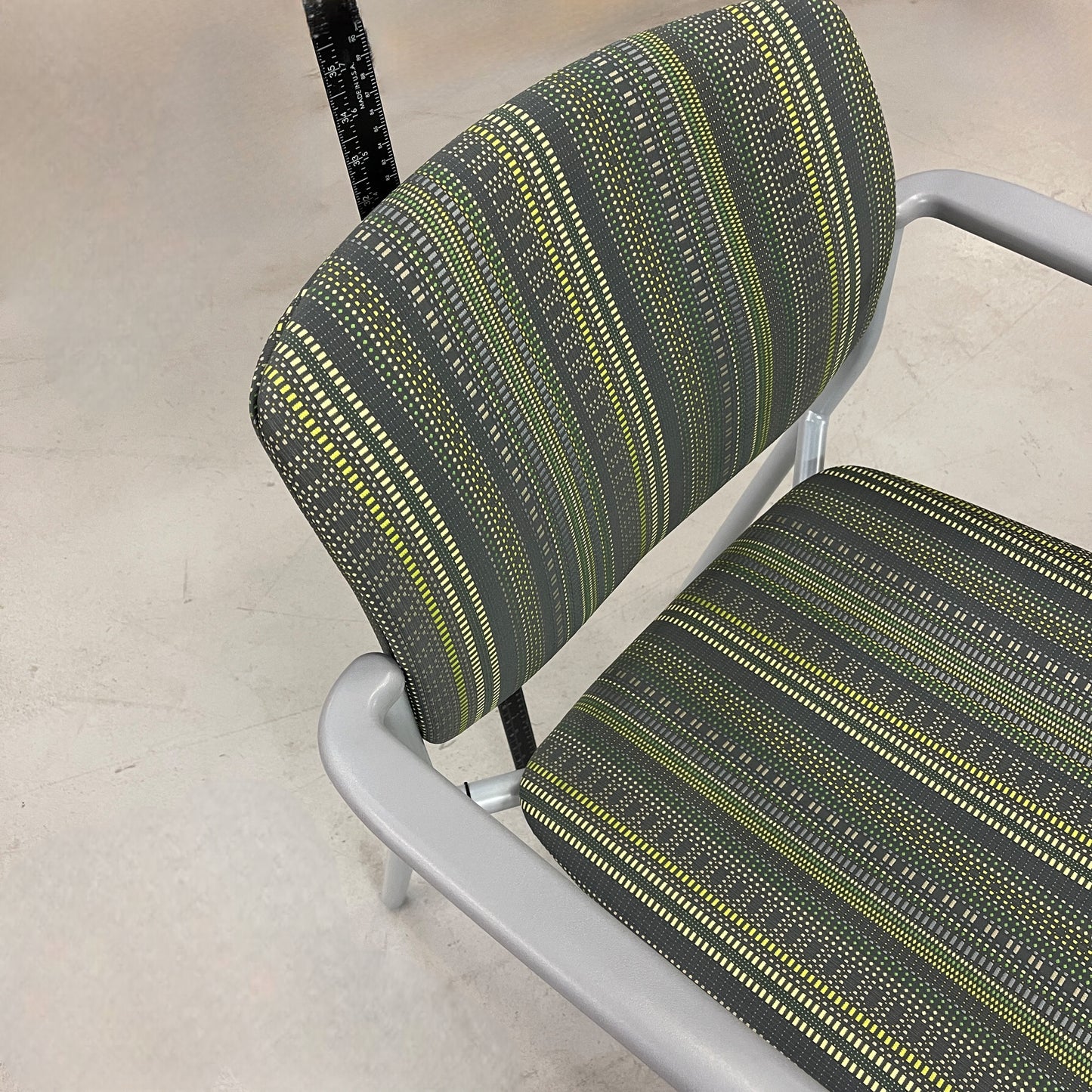 SITONIT Seating Low Back Stationary Upholstered Side Chair Freelance 350 LB Green Pattern (New)