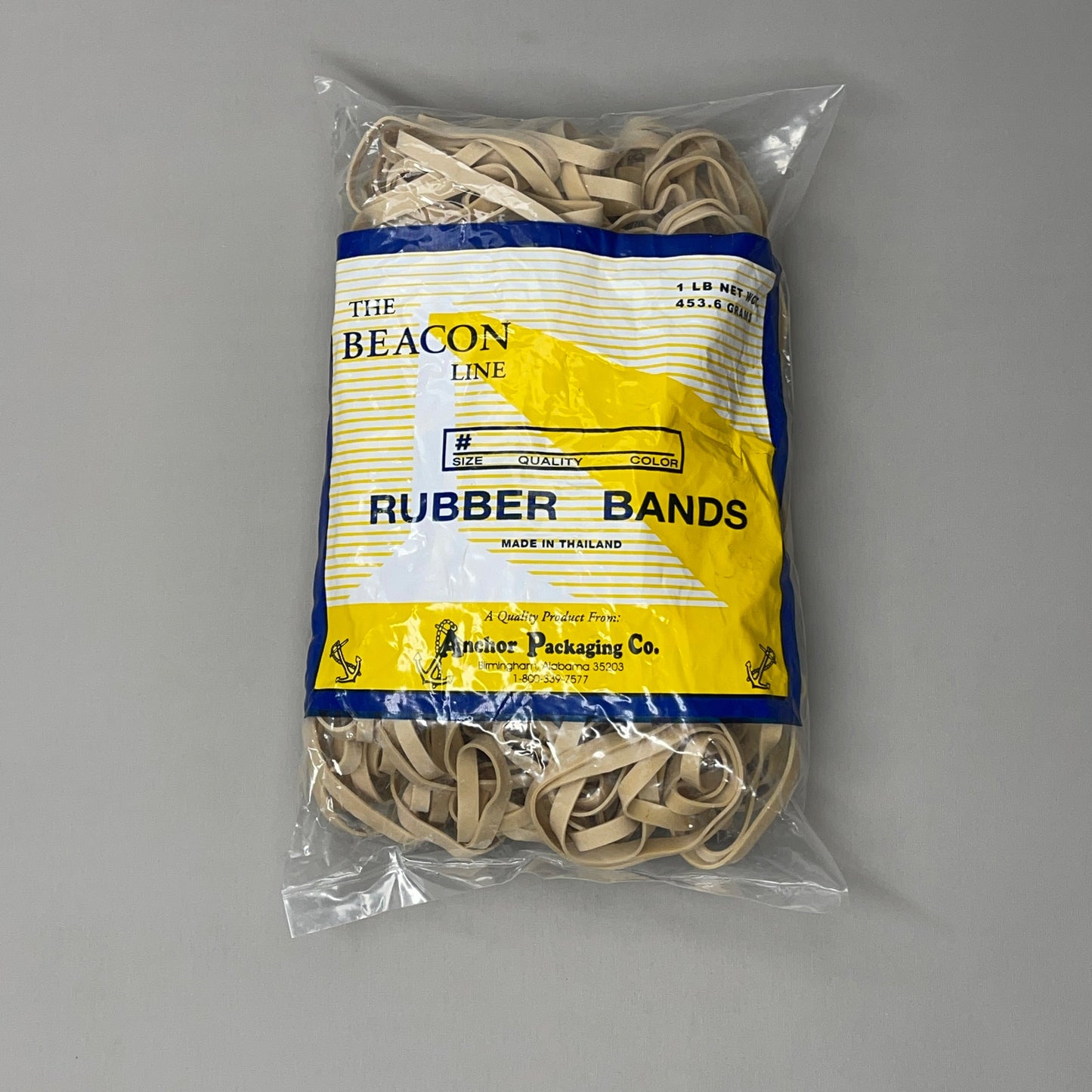 za@ ANCHOR PACKAGING CO The Beacon Line Rubber Bands 3 lbs Total (3 x 1 lb Bags) Size 64 (New) E