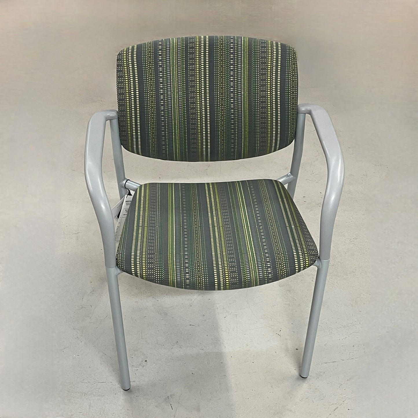 SITONIT Seating Low Back Stationary Upholstered Side Chair Freelance 350 LB Green Pattern (New)
