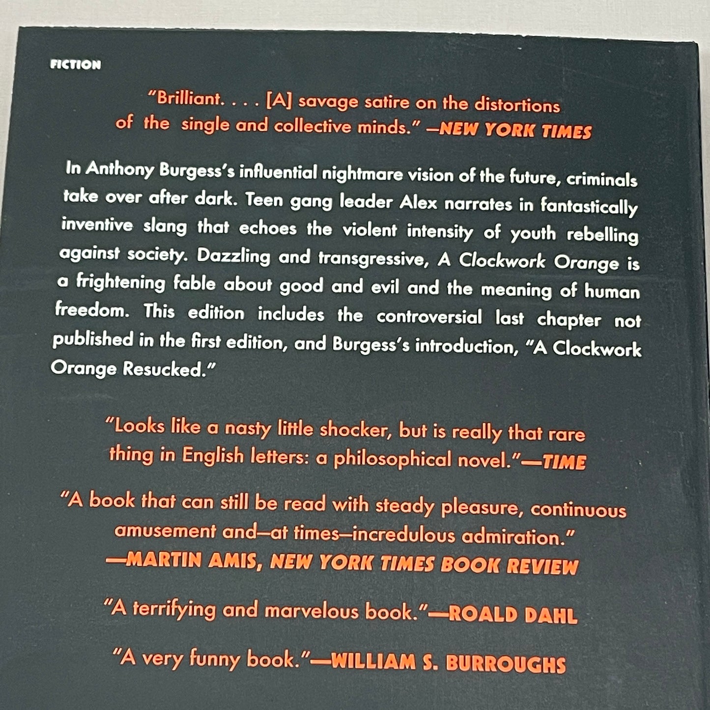A Clockwork Orange Paperback Book By Anthony Burgess Fiction (New)