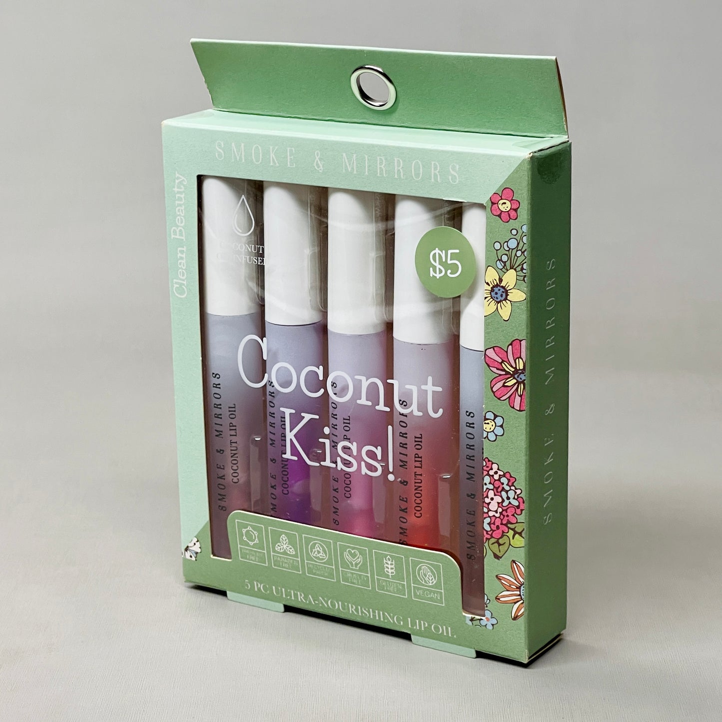 SMOKE & MIRRORS 3 Pack Of Coconut Kiss 5 PC Ultra-Nourishing Lip Oil 02/24 (New)