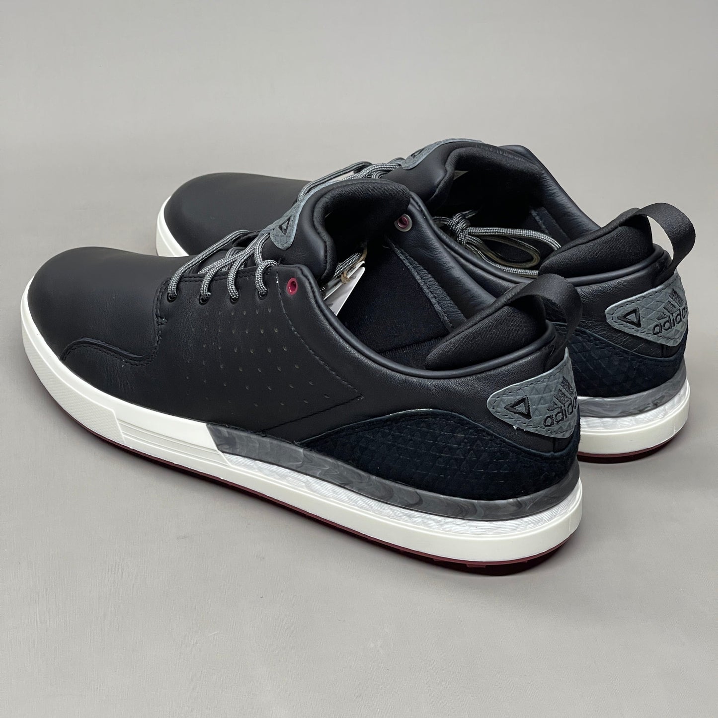 ADIDAS Golf Shoes Waterproof Flopshot Sz 9.5 Black / Grey / Burgundy GV9670 (New)
