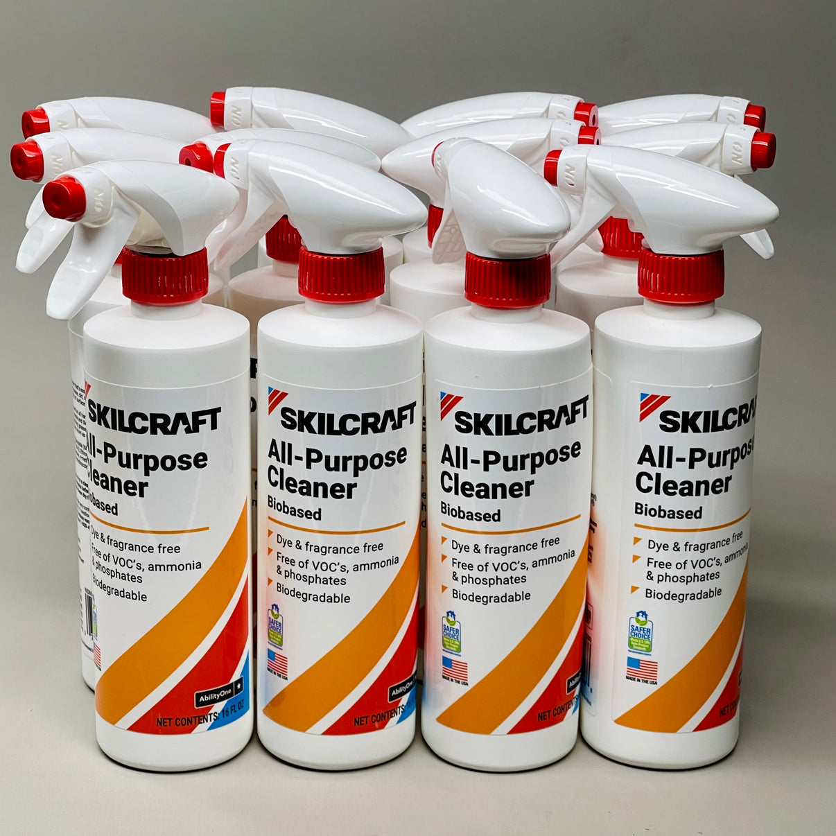 SKILCRAFT (12 PACK) All Purpose Cleaner Biobased 16 oz Spray Bottle 92