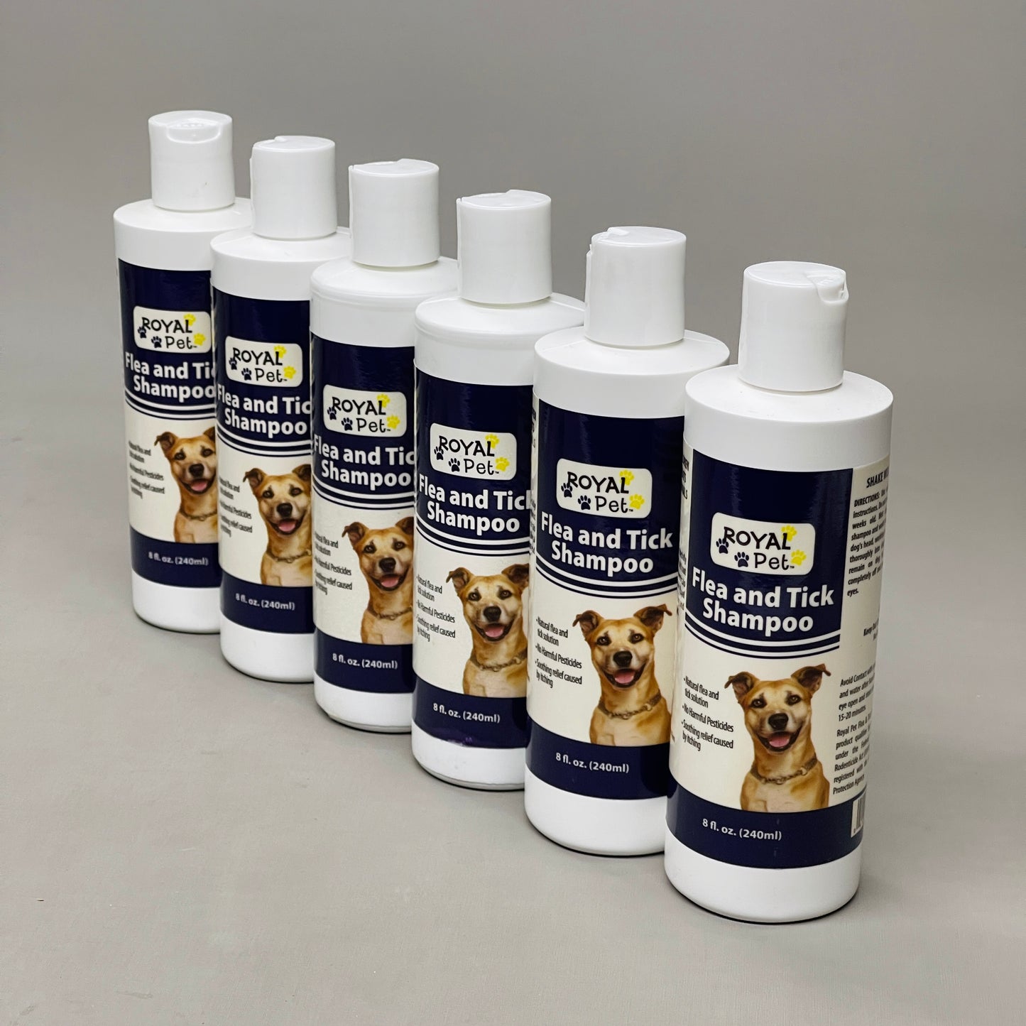 ROYAL PET Natural Flea & Tick Shampoo 6-PACK for Dogs & Cats USA 8 fl oz (New)