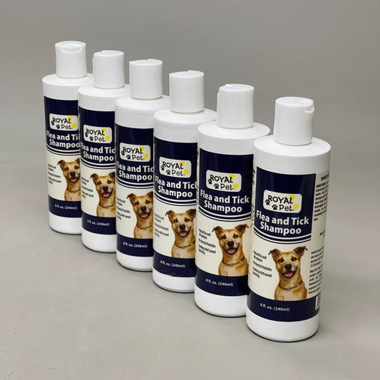 ROYAL PET Natural Flea & Tick Shampoo 6-PACK for Dogs USA 8 fl oz (New)