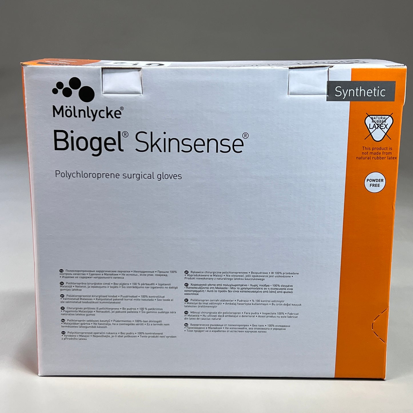 MOLNLYCKE Biogel Skinsense Polychloroprene Surgical Gloves SZ 6.5 Orange 50 Pairs 31465 (New)