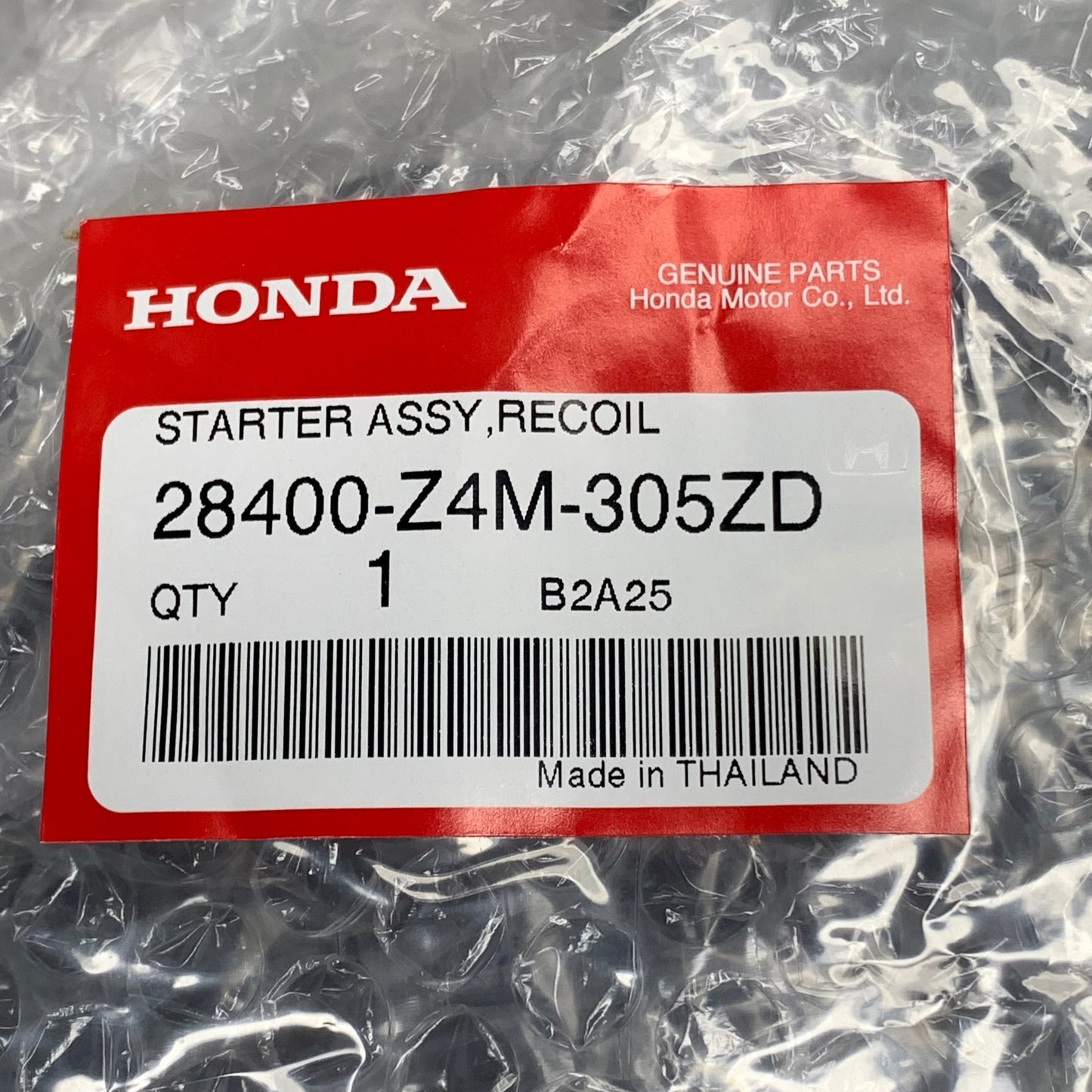 HONDA Starter Assembly Recoil Pull Handle Black 28400-Z4M-305ZD (New)