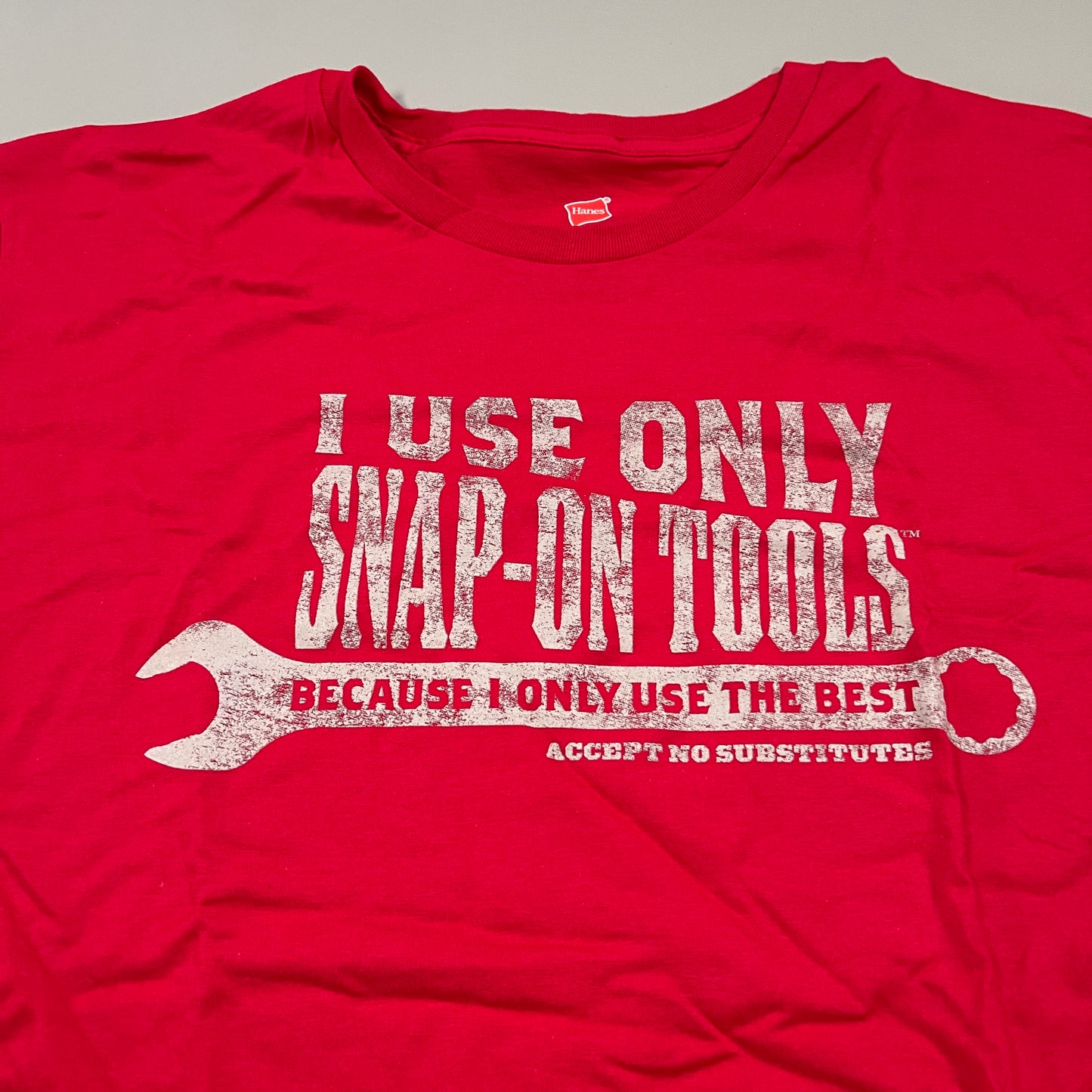 SNAP ON Because I Only Use The Best Tee Shirt Men's Sz XL Red (New Other)