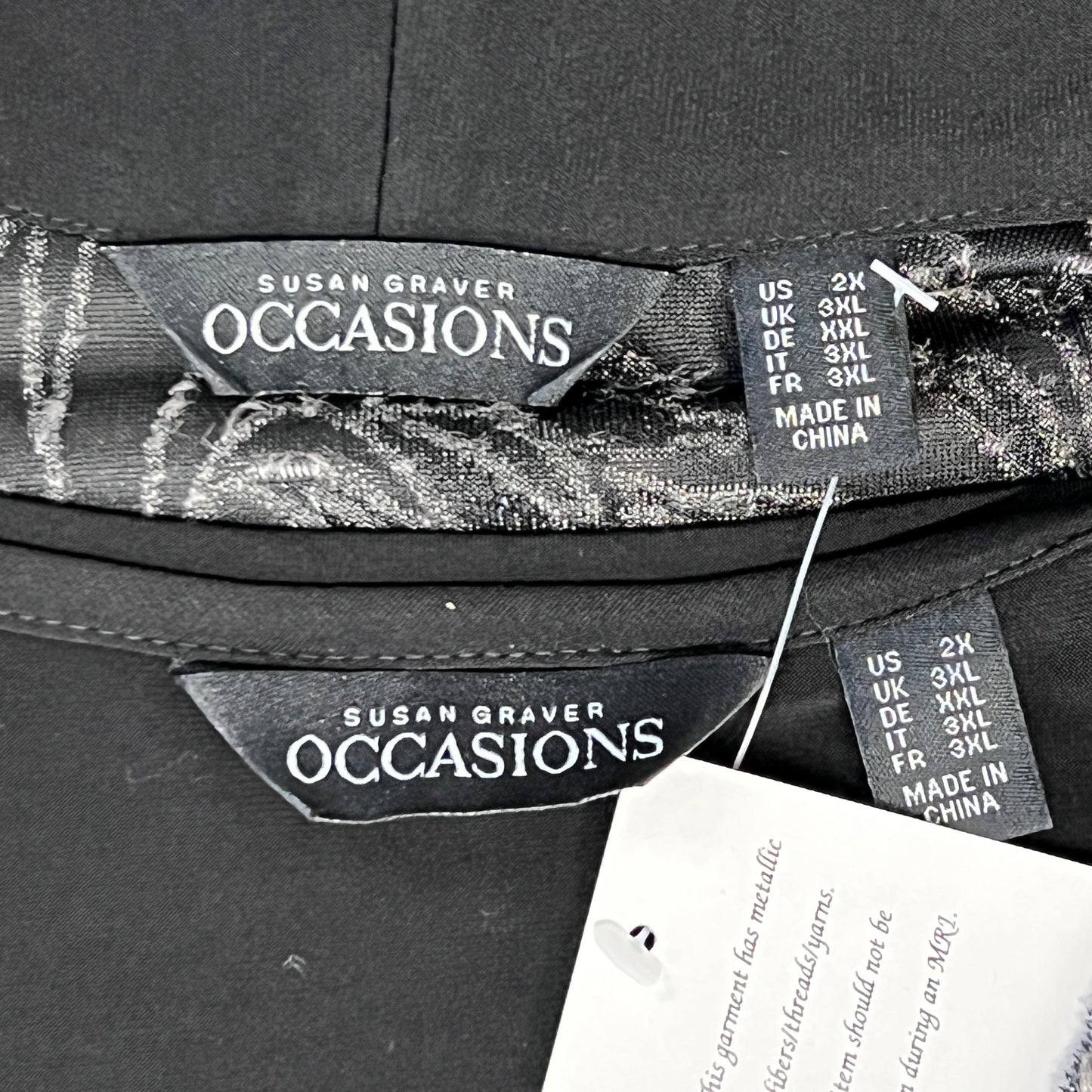 SUSAN GRAVER Knit Cardigan & Tank Set Women's Sz 2X Grey / Black A384258F19301 (New)