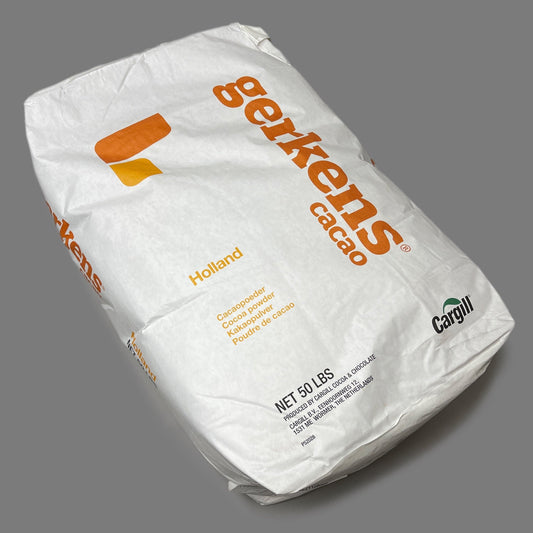 ZA@ GERKENS (50 LBS) Cacao Russet Plus 10/12% Dutched Cocoa Powder BB 12/24 MSRP $250 (New) B