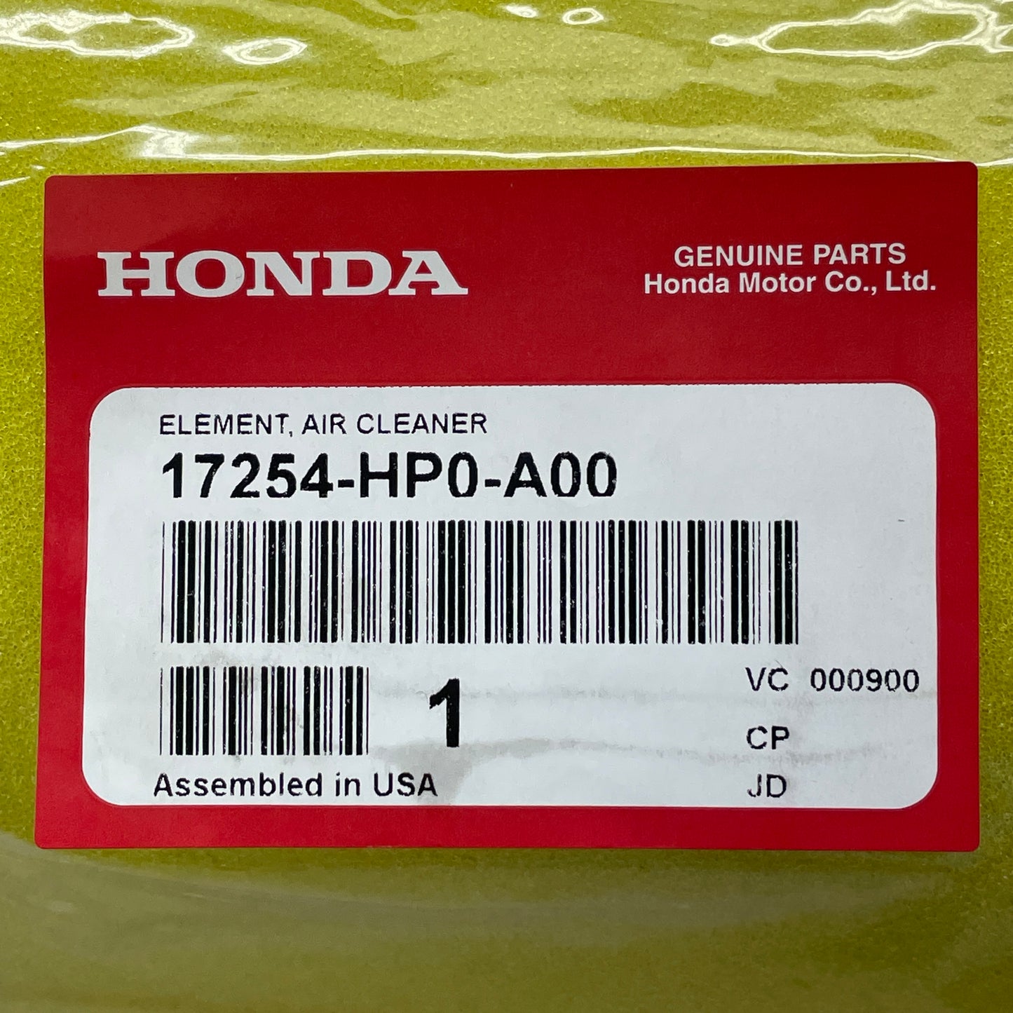 HONDA Air Filter Cleaner Big Red 700 Foreman Rubicon Pioneer Rincon 17254-HP0-A00 (New)
